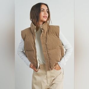 Corduroy Puffer Vest